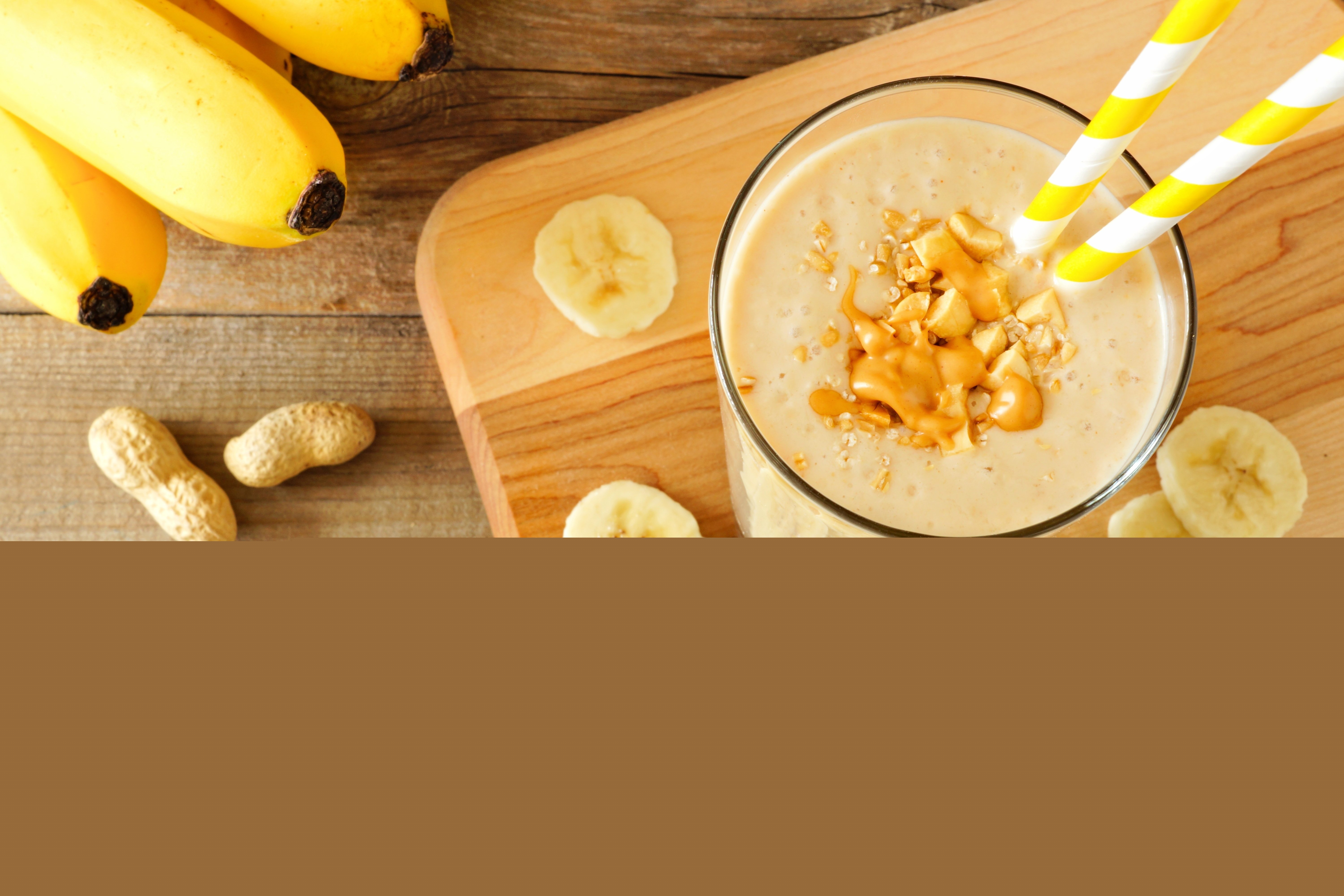 Smoothie de banana e pasta de amendoim